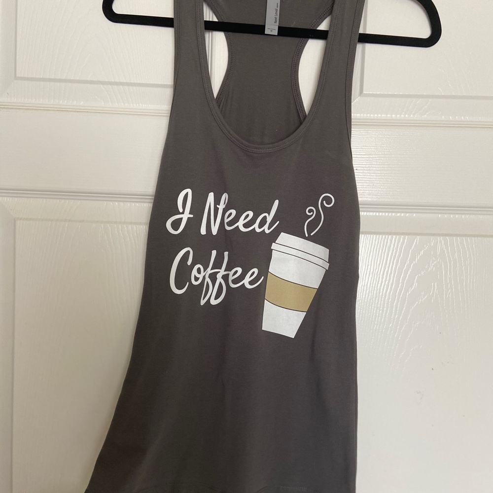 I Need Coffee graphic tank